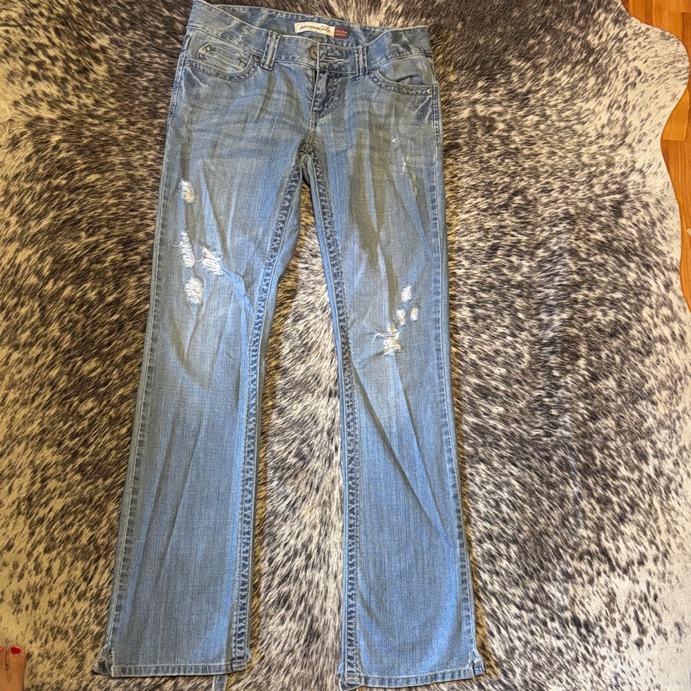 Aeropostale Men's Light Blue Straight Jeans